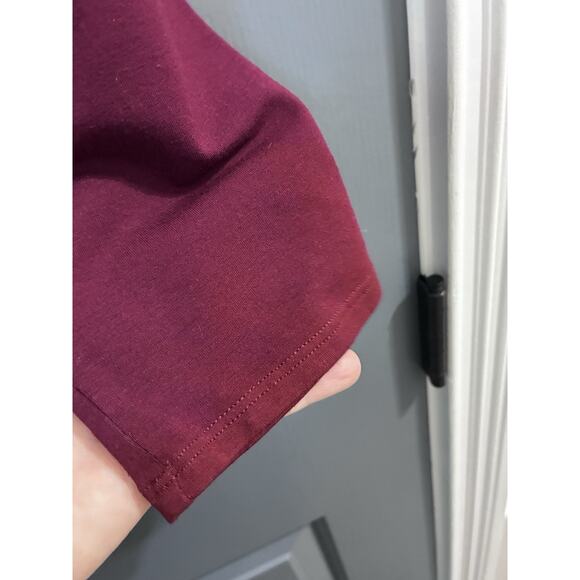 EILEEN FISHER Top Womens Sz XL Stretch Rayon Jersey Turtleneck Burgundy/Wine USA - Picture 5 of 6
